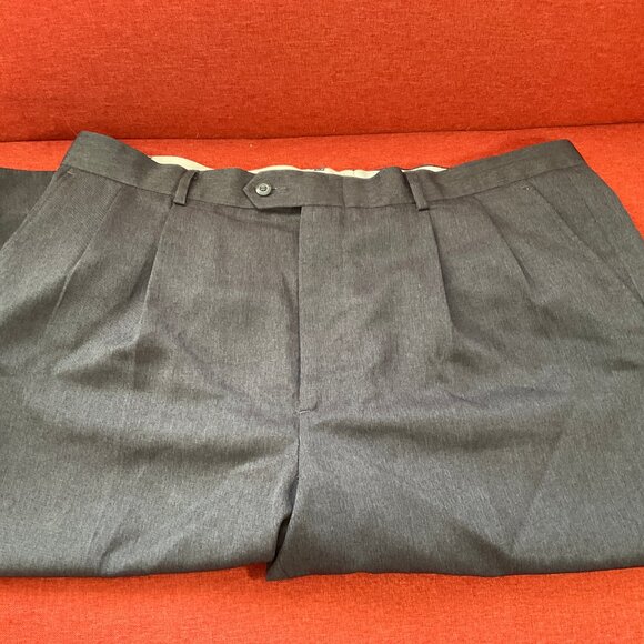 Dark Grey Pleated Dress Pant - Picture 2 of 2